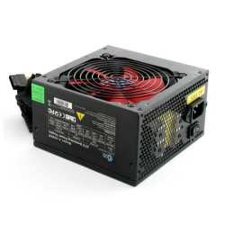 Ace 500W PSU, ATX 12V, Active PFC, 2 x SATA, 120mm Silent Red Fan, Black Casing