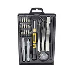 Sprotek Mobile Screen Repair Toolkit - 18 Piece Screwdriver set, prying tool, suction cups, SIM Card ejection tool