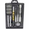 Sprotek Mobile Screen Repair Toolkit - 18 Piece Screwdriver set, prying tool, suction cups, SIM Card ejection tool