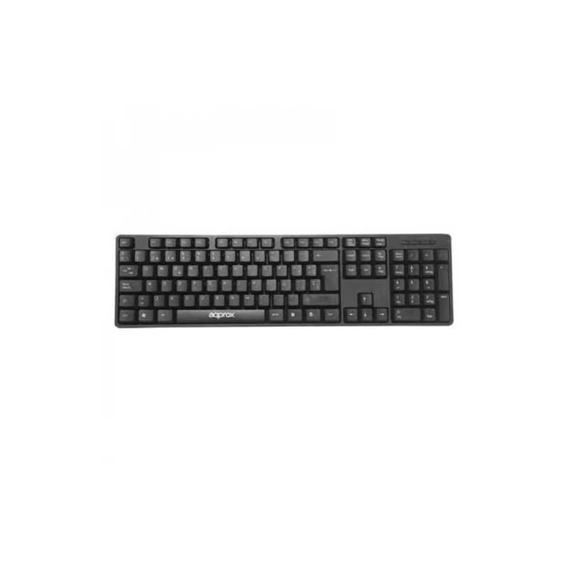 Approx Wired Keyboard, USB, Lightweight & Compact, Black