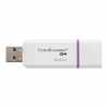 Kingston 64GB USB 3.0 Memory Pen, DataTraveler G4, White/Purple, Lid
