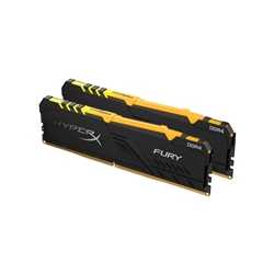 Kingston HyperX Fury RGB 64GB Black Heatsink (2x32GB) DDR4 2666MHz DIMM System Memory