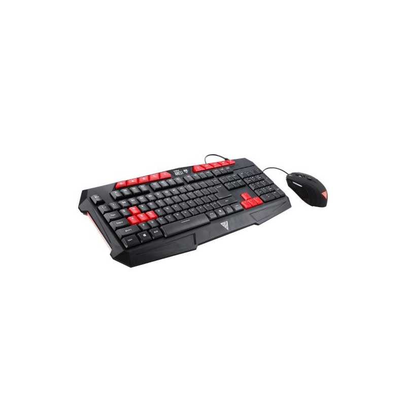 Gamdias ARES Wired Keyboard and Mouse Gaming Desktop Kit, Red Underglow, Multimedia Keys