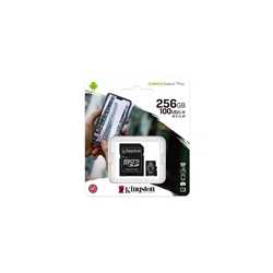 Kingston 256GB Canvas Select Plus Micro SDXC Card with SD Adapter, Class 10 with A1 App Performance