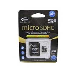 Team 16GB Micro SDHC Class 10 Flash Card with Adapter