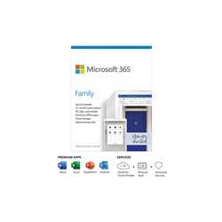 Microsoft Office 365 Family, 6 Users (PCs/Macs, Tablets & Phones), 1 Year Subscription