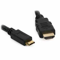 HDMI A Male to HDMI Mini C Male Black Monitor 3m Cable