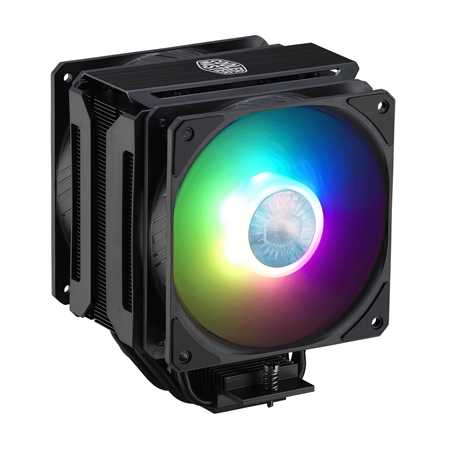 Cooler Master MasterAir MA612 Stealth Universal Socket 120mm PWM 1800RPM Addressable RGB LED Fan CPU Cooler with Wired Addressab