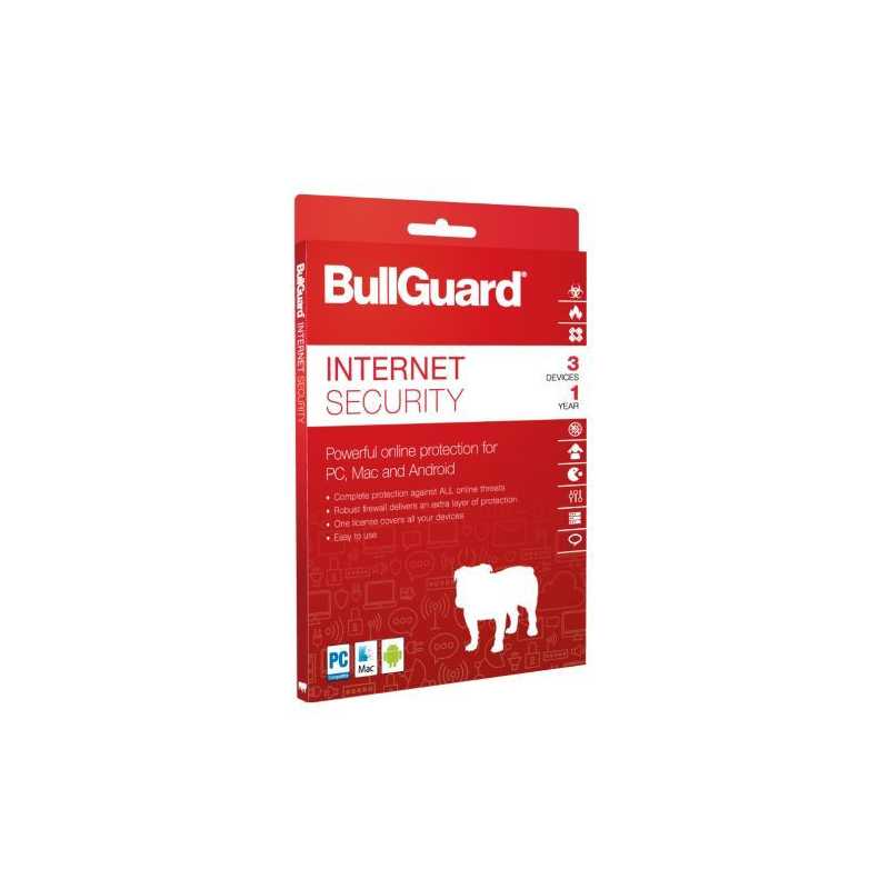 Bullguard Internet Security 2018 Retail, 3 User (10 Pack), PC, Mac & Android, 1 Year