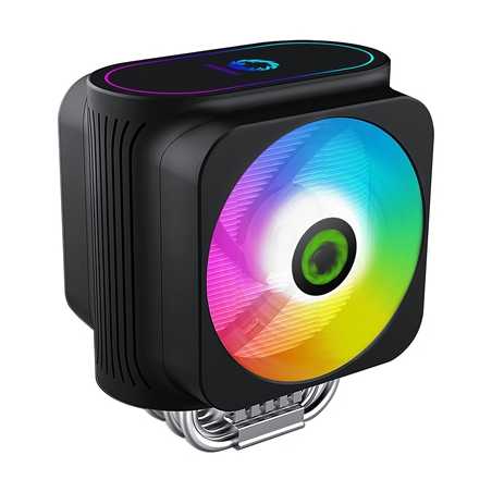 GameMax Gamma 600 Universal Socket 120mm PWM 2000RPM Addressable RGB LED Fan CPU Cooler with Wired Addressable RGB Controller