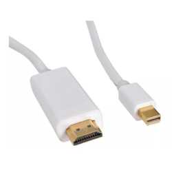Sandberg Mini DisplayPort 1.2 Male to HDMI Male Converter Cable, 2 Metres, 5 Year Warranty
