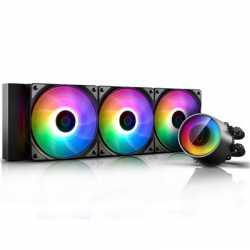 DeepCool CASTLE 360RGB V2 Universal Socket 360mm PWM 1800RPM ARGB LED AiO Liquid CPU Cooler with Wired ARGB Controller