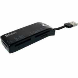 Sandberg (133-68) Pocket Card Reader, Black, USB 2.0, 5 Year Warranty