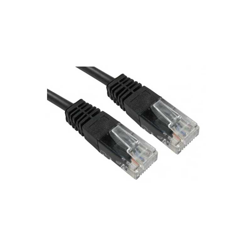 Spire Moulded CAT5e Patch Cable, 15 Metres, Full Copper, Black