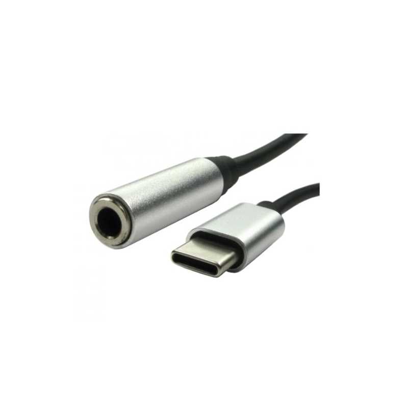 Spire USB Type-C Active Audio Adapter, USB-C Male to 3.5mm Female, Auto-Switch