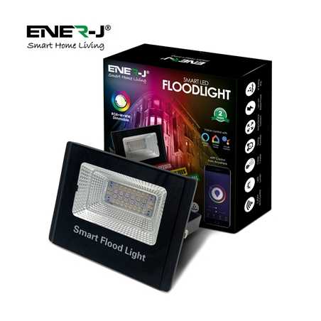 ENER-J WiFi Smart RGB+W+WW 16W LED Floodlight, IP65
