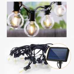 ENER-J Solar String Lights, 7.6m, 25 Filament Bulbs 