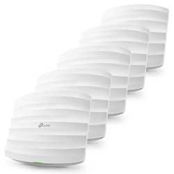 TP-LINK (EAP245 V3) Omada AC1750 (1300+450) Dual Band Wireless Ceiling Mount Access Point, 5 Pack, PoE, GB LAN, MU-MIMO, Free So