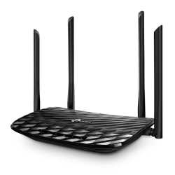 TP-LINK (Archer C6), AC1200 (867+300) Wireless Dual Band GB Cable Router, 4-Port, MU-MIMO, Access Point Mode