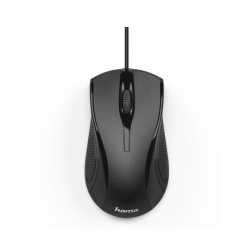 Hama MC-200 Wired Optical Mouse, 1000 DPI, USB, 3 Buttons, Black