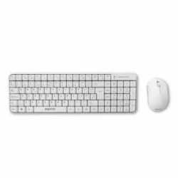 Approx Compact Wireless Keyboard and Mouse Desktop Kit, Multimedia, Low Profile, 1200 DPI, White