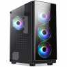 CRONUS Achos Case, Gaming, Black, Mid Tower, 1 x USB 3.0 / 2 x USB 2.0, Tempered Glass Side & Front Window Panels, Addressable R