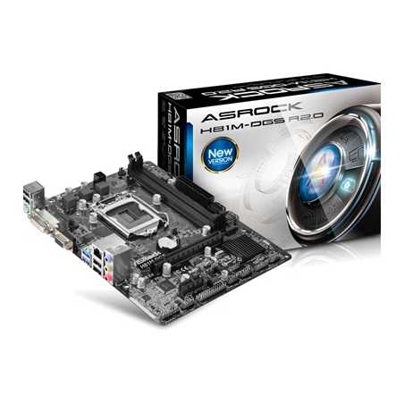 ASRock H81M-DGS R2.0 Intel Socket 1150 Micro ATX VGA/DVI-D USB 3.0 Motherboard