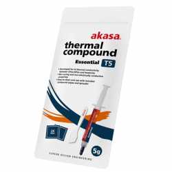 AKASA AK-T505-5G T5 Essential Thermal Compound Syringe, 5g, Grey, Low Thermal Resistance, Non-Curing, Non-Electrically Conductiv