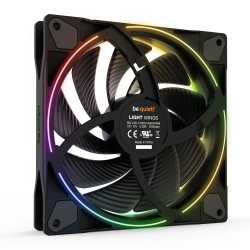 Be Quiet (BL075) Light Wings 14cm PWM ARGB High Speed Case Fan, Rifle Bearing, 20 LEDs, Front & Rear Lighting, Up to 2200 RPM