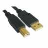 VCOM USB 2.0 A (M) to USB 2.0 B (M) 5m Black Retail Packaged Gold Plated Printer/Scanner Data Cable