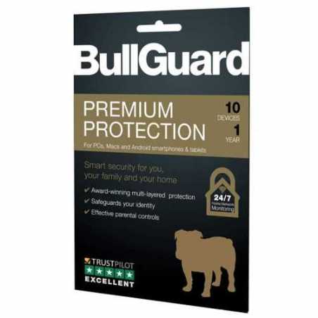 Bullguard Premium Protection 2019, 10 User - 10 Pack, Retail, PC, Mac ...