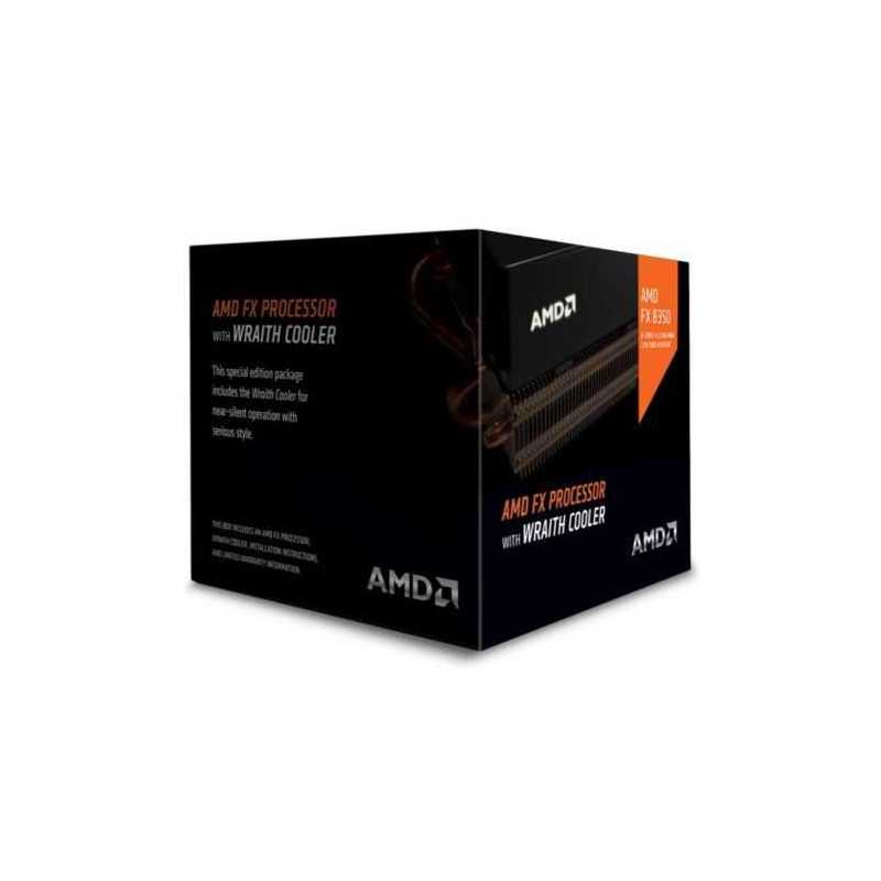 AMD FX-8350 CPU with Wraith Cooler, AM3, 4.0GHz, 8-Core, 125W, 16MB Cache, 32nm, Black Edition, No Graphics