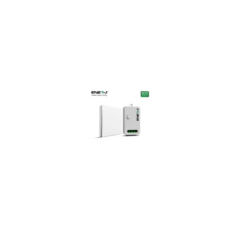 ENERJ 1 Gang Wireless Kinetic Switch, Non Dimmable & WiFi 5A RF Receiver Bundle Kit