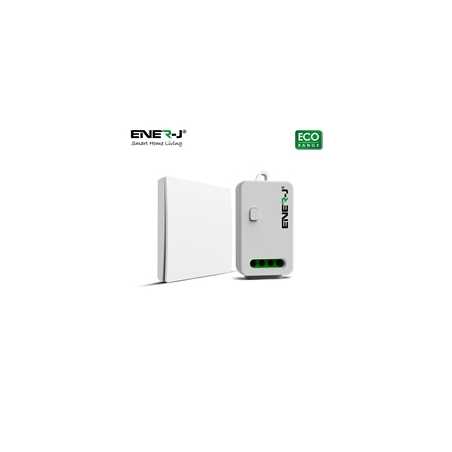 ENERJ 1 Gang Wireless Kinetic Switch, Non Dimmable & WiFi 5A RF Receiver Bundle Kit