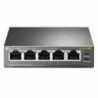 TP-LINK (TL-SF1005P) 5-Port 10/100 Unmanaged Desktop Switch, 4 Port PoE, Steel Case