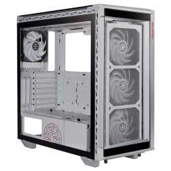 ADATA XPG Battlecruiser Super RGB Gaming Case with 4x Tempered Glass Sides, E-ATX, 4 x ARGB Fans & Controller, White 