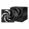 Arctic P12 Pressure Optimised 12cm Case Fans x5, Black, Fluid Dynamic, Value Pack (5 Fans), 6 Year Warranty