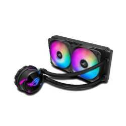 Asus ROG STRIX LC240 RGB 240mm Liquid CPU Cooler, Addressable RGB, 2 x PWM Fan, Black