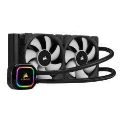 Corsair iCUE H100i RGB PRO XT 240mm RGB Liquid CPU Cooler, 2 x 12cm PWM Fans, 16 RGB LEDs