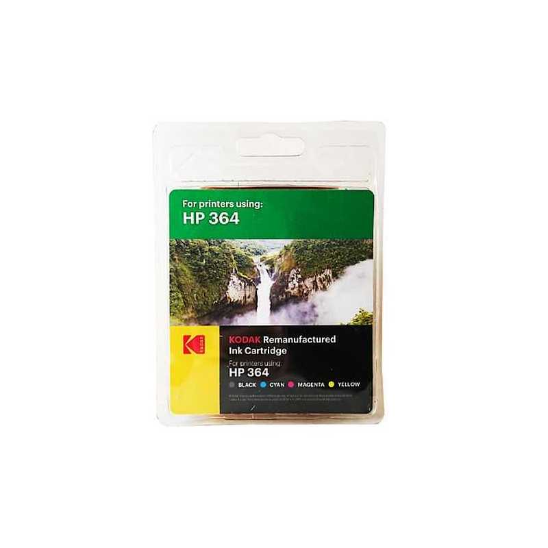 Kodak Remanufactured HP364 Black & Colour Inkjet Ink Combo Pack, 25ml
