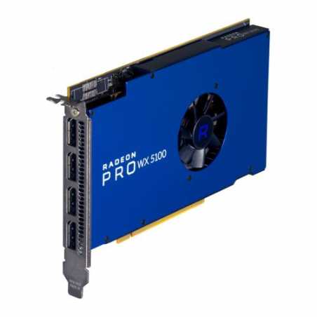 AMD Radeon Pro WX 5100 Professional Graphics Card, 8GB DDR5, 4 DP 1.4 (2 x DVI adapters), 1086MHz Clock, CrossFire