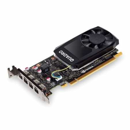 PNY Quadro P1000 Professional Graphics Card, 4GB DDR5, 4 miniDP 1.2, Low Profile, OEM (Brown Box)