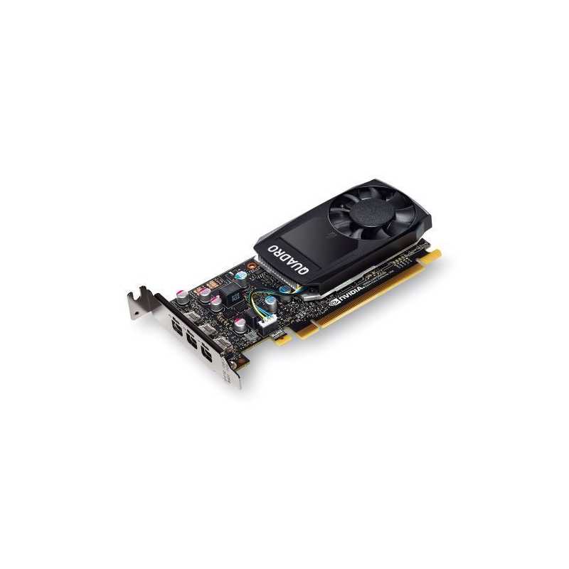 PNY Quadro P400 Professional Graphics Card, 2GB DDR5, 3 miniDP 1.4 (3 x DVI adapters), Low Profile (Bracket Included)