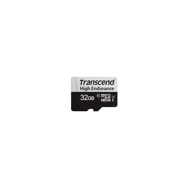 Transcend TS32GUSD350V 32GB Micro SD, UHS-I, U1, High Endurance Memory Card