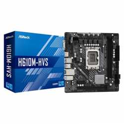 ASRock H510M-HVS Motherboard, Intel Socket 1200, 12th Gen, Micro ATX, DDR4, 5 Phase Power Design, 1x PCIe 4.0 x16, 1x PCIe 3.0, 