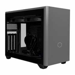 COOLER MASTER NR200P MAX Case, Black & Grey, Mini-ITX, 2 x USB 3.2 Gen 1 Type-A, Tempered Glass Side Window and Ventilated Steel