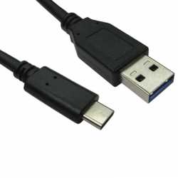 TARGET USB3C-921-2M Data Cable, USB 3.1 Type-C (M) to USB 3.1 Type-A (M), 2m, Black, 5Gbps Data Transfer Rate, Supports up to 3A