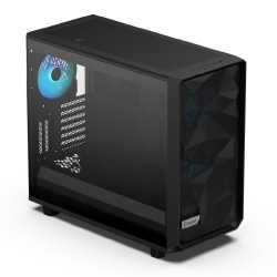 Fractal Design Meshify 2 RGB (Light TG) Gaming Case w/ Light Tint Glass Window, E-ATX, Angular Mesh Front, 4 RGB Fans, Fan Hub, 