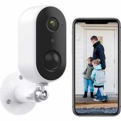 Laxihub Arenti W1 WiFi Security Camera, 1080p, Rechargeable Battery, IP65 Waterproof, Motion Sound Detection, Night Vision, 2-Wa