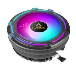 Antec T120 Chromatic Compact Heatsink & Fan, Intel & AMD Sockets, RGB Silent Fan, Black Aluminium Fins